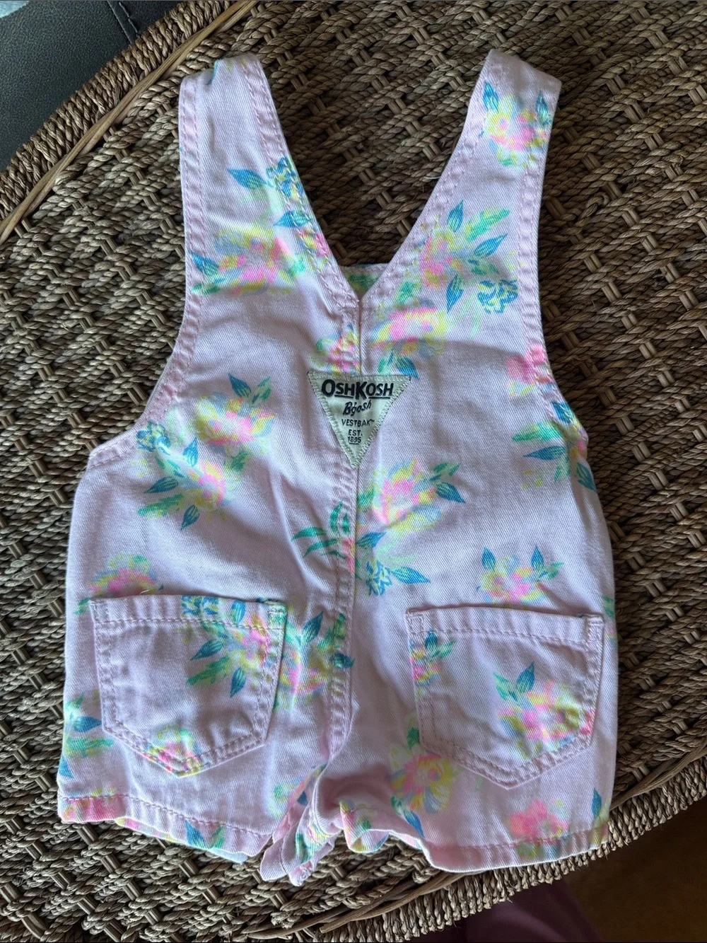 OshKosh B'gosh Pink Floral Overalls (3m)